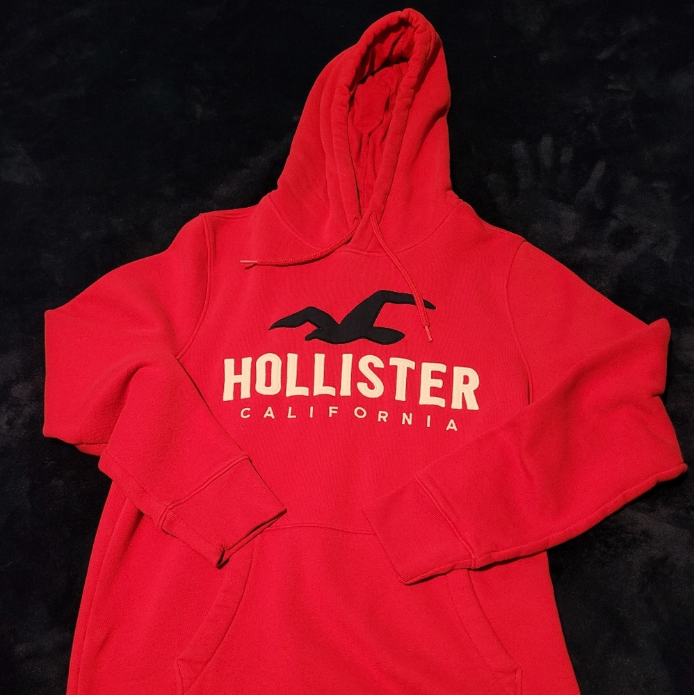 Hollister Big Print Hoodie (Red/black/white)